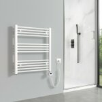 Sche - serviettes lectrique avec lment chauffant thermostat 330w, blanc radiateur lectrique sche ...