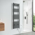 Sche - serviettes lectrique avec lment chauffant thermostat 476w, anthracite radiateur lectrique ...