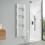 Sche - serviettes lectrique avec lment chauffant thermostat 476w, blanc radiateur lectrique sche ...