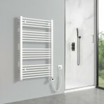 S�che - serviettes �lectrique avec �l�ment chauffant thermostat 500w, blanc radiateur �lectrique s�che ...