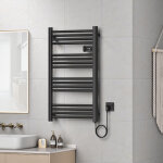 Pro. tec - sche - serviettes lectrique follo avec radiateur 96 x 54 cm 500w noir