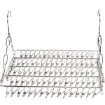 S�choir � linge en acier inoxydable avec 100 pinces, support multifonction pour v�tements, serviettes ...