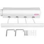S�choir � linge mural r�tractable, corde � linge exterieur 4 fils de 3, 2m�tres, etendoir a linge pour ...