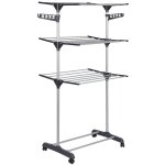 Schoir  linge pliable ailes latrales sur 3 niveaux tendoir extensible spcial draps / nappes / grandes ...