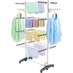 Schoir  linge pliant  4 niveaux, etendoir  linge intrieur en acier inoxydable, sche - linge 2tendoir ...