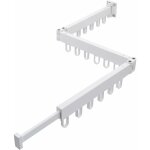 Ersandy - séchoir à linge pliant blanc etendoir linge exterieur pliable, 3 Étages mural intérieur, aluminium ... Ersandy - séchoir à linge pliant blanc etendoir linge exterieur pliable, 3 Étages mural intérieur, aluminium ...