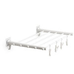 S�choir mural pliable et t�lescopique sans per�age, 4 pinces, pour balcon int�rieur, 530mm, rangement ...