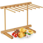 Relaxdays - schoir  ptes, 8 bras, spaghetti, peu encombrant, pliable, tendoir en bambou, hauteur ...