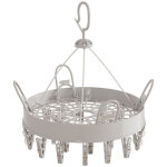 S�choir pliable avec pinces pour chaussettes, sous - v�tements et v�tements b�b� - 24 pinces, blanc, ...