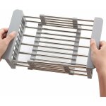 S�choir � vaisselle extensible, �gouttoir � vaisselle en acier inoxydable sur l'�vier �gouttoir � vaisselle ...