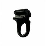 20 glisseurs assymetriques pour tringle rail coloris - noir mat