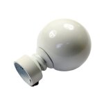 Boule - embout tringle � rideau �20 laque coloris - blanc