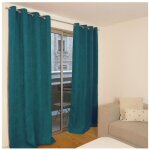 Secodir - ottawa - rideau thermique occultant jacquard 140x260 cm coloris - bleu canard