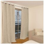Secodir - ottawa - rideau thermique occultant jacquard 140x260 cm coloris - lin