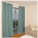 Secodir - ottawa - rideau thermique occultant jacquard 140x260 cm coloris - vert d'eau
