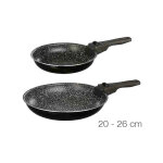 Secret de gourmet - lot de 2 poles pierre 20 et 26 cm + poigne amovible gris