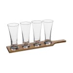 Secret de gourmet - lot de 4 verres à bière & rack 'victor' 27cl transparent Secret de gourmet - lot de 4 verres à bière & rack 'victor' 27cl transparent