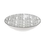 Secret de gourmet - lot de 6 assiettes creuses 'bohemia etnic' 20cm noir