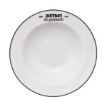 Secret de gourmet - lot de 6 assiettes  ptes 'bistrot' 27cm blanc