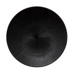 Secret de gourmet - lot de 6 assiettes plates 'atelier' 27cm noir
