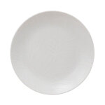 Secret de gourmet - lot de 6 assiettes plates 'leaf' 27cm blanc