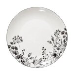Secret de gourmet - lot de 6 assiettes plates 'white floral' 27cm blanc