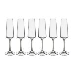 Secret de gourmet - lot de 6 fltes  champagne 'selenga ii' 16cl transparent