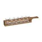 Secret de gourmet - lot de 6 verres  shooter & rack 'victor' 24cl naturel