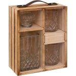 Secret de gourmet - coffret à whisky en bois avec 2 verres + 1 carafe - marron - l 22 x p 10, 6 x h 27 ... Secret de gourmet - coffret à whisky en bois avec 2 verres + 1 carafe - marron - l 22 x p 10, 6 x h 27 ...
