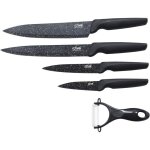 Secret de gourmet - ensemble 4 couteaux inox + 1 économe céramique - noir - livraison gratuite Secret de gourmet - ensemble 4 couteaux inox + 1 économe céramique - noir - livraison gratuite