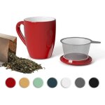 Secret de gourmet - mug tisanire 'colorama' - rouge - 32cl - livraison gratuite