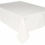 Secret de gourmet - nappe antitache 'jacquard carr�' 140x240cm ivoire
