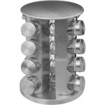 5five simply smart - support de rangement rotatif en acier inoxydable pour 16 pots � �pices en verre ...