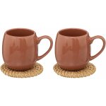 Secret de gourmet - tasses en céramique alicante, 2 pièces, 300 ml + sous - verres Secret de gourmet - tasses en céramique alicante, 2 pièces, 300 ml + sous - verres