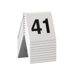 Securit - 10 chevalets de table pvc blanc numrots - 41 - 50