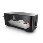 Coffret de rangement cbles et multiprises taille moyenne noir