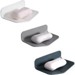 Alovez - porte - savon mural, 3 pices sans perage, porte - savon en caoutchouc auto - drainant, plateau ...