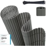 Sekey - brise - vue en pvc 100x400 cm ? double renfort ? protection intime pour clture de jardin ? gris ...