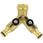 Multicuves ? s�lecteur 2 voies laiton 3 / 4'' ? nez de robinet avec raccord rapide � 15 mm ? compatible ...