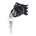 Selecteur � cl� 3 positions stables rotation 2x90� noir pour pose sur boitier ou coffret