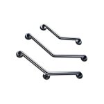 Self confort - barre d'appui coude 135 en acier inoxydable 400x400mm - akw - 2 points de fixations