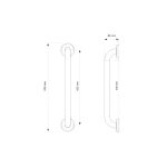 Barre d'appui inox 450mm Barre d'appui inox 450mm