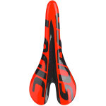 Selle de v�lo route et vtt en fibre de carbone l�ger, rembourrage creux, couleur rouge brillant