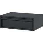 Selsey - evo - table de chevet - 50 cm - avec tiroir - suspendu - noir