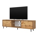 Selsey lefyr - meuble tv / banc tv (ch�ne wotan, 140 cm, �clairage led)