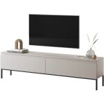 Selsey ? meuble tv bemmi 175 cm taupe (gris - beige) ? panneau m�lamin� r�sistant � l'humidit� ? pieds ...
