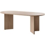 Selsey ? table de salle � manger ovale 90 x 203, 6 cm ? ch�ne lindberg ? hauteur 75 cm ? panneau stratifi� ...