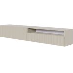 Selsey - veldio - meuble tv - 175 cm - suspendue avec niche - taupe (gris - beige)