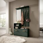 Selsey - vestiaire d'entre / meuble d'entre - yesfir - 85 cm - vert bouteille - armoire  chaussures ...