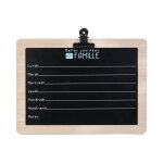 Semainier en ardoise 'famille' 30cm noir